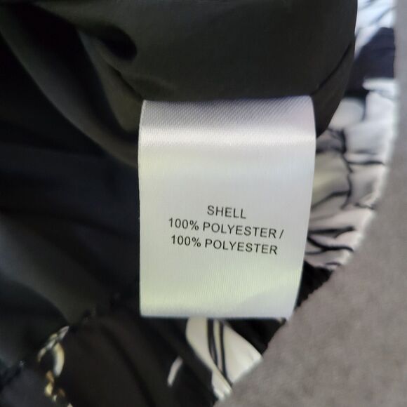 Pam & Gela Jacket P/S Black Yellow Floral Poppy Color Block Windbreaker - Picture 5 of 8